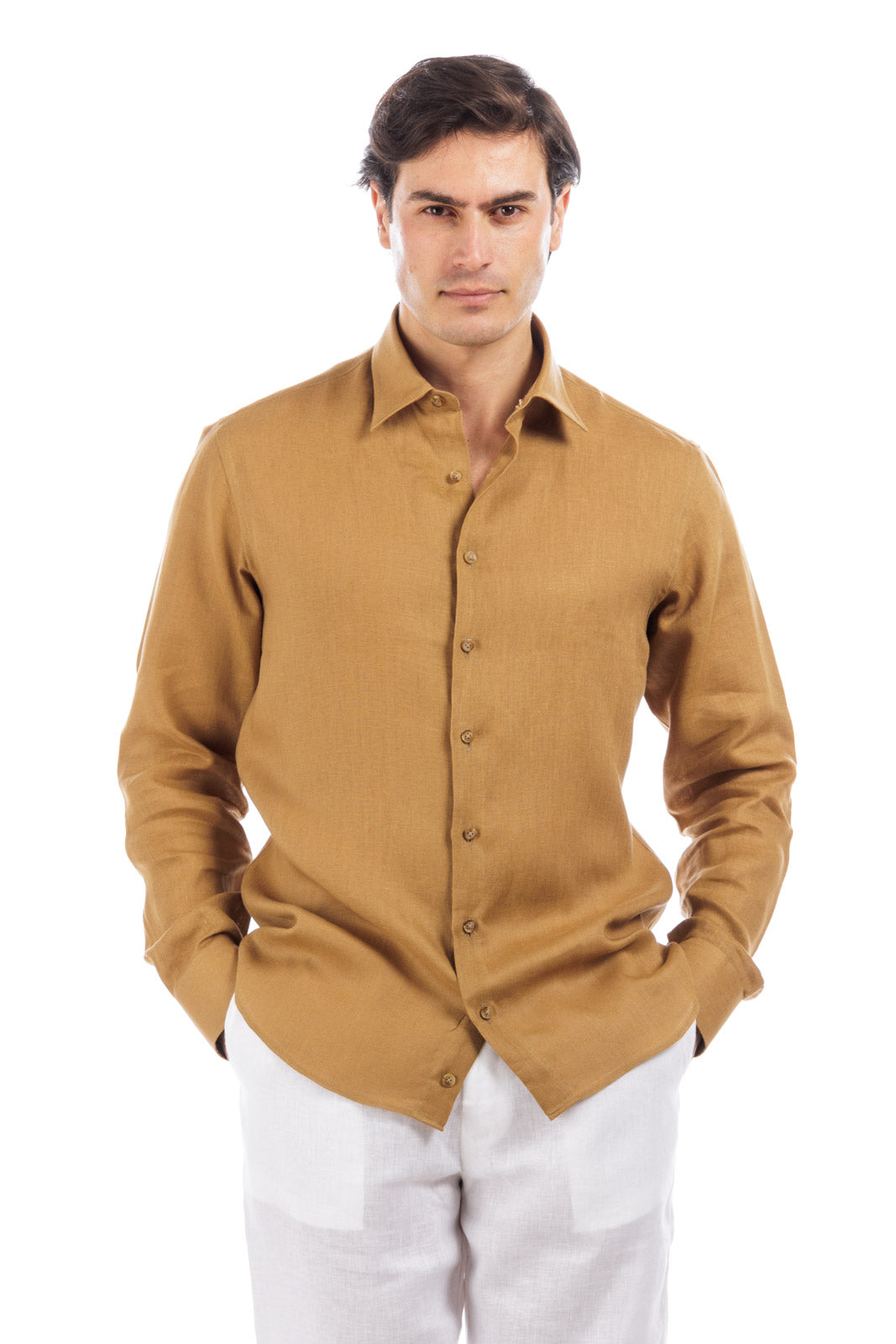 Classic Collar Linen Shirt