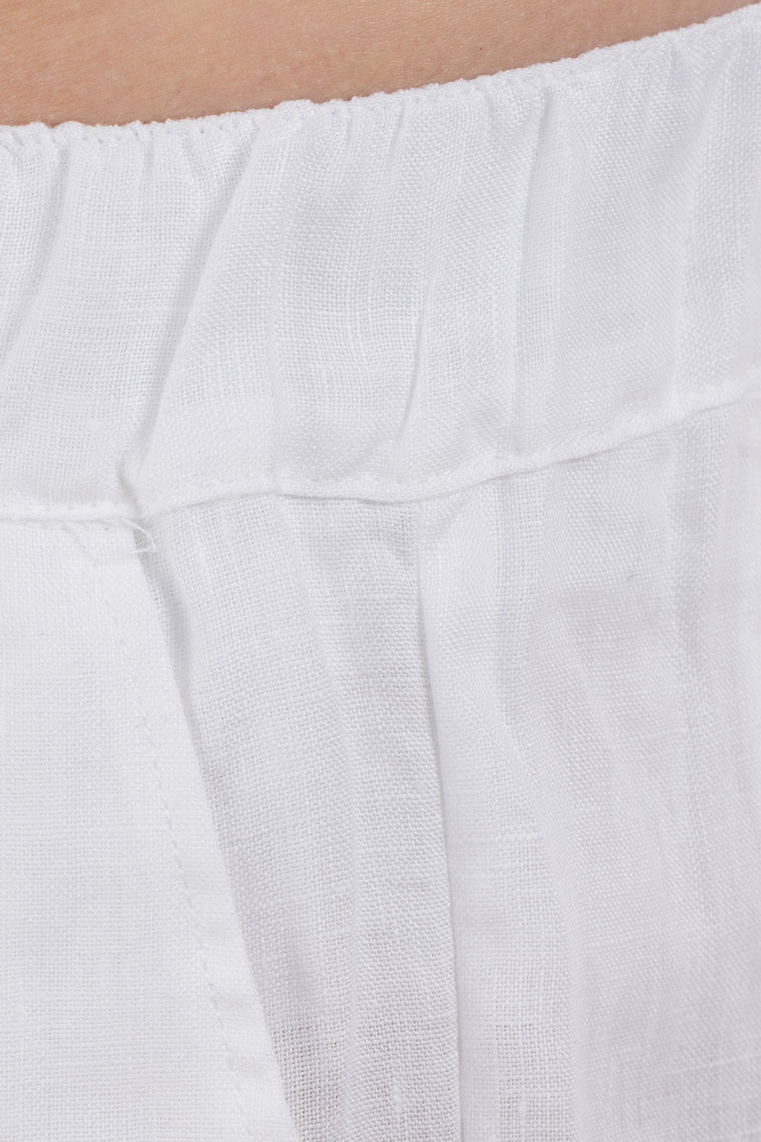Pantaloni di lino tinta unita
