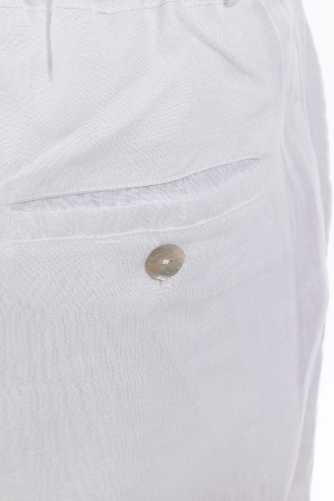 Pantaloni di lino tinta unita