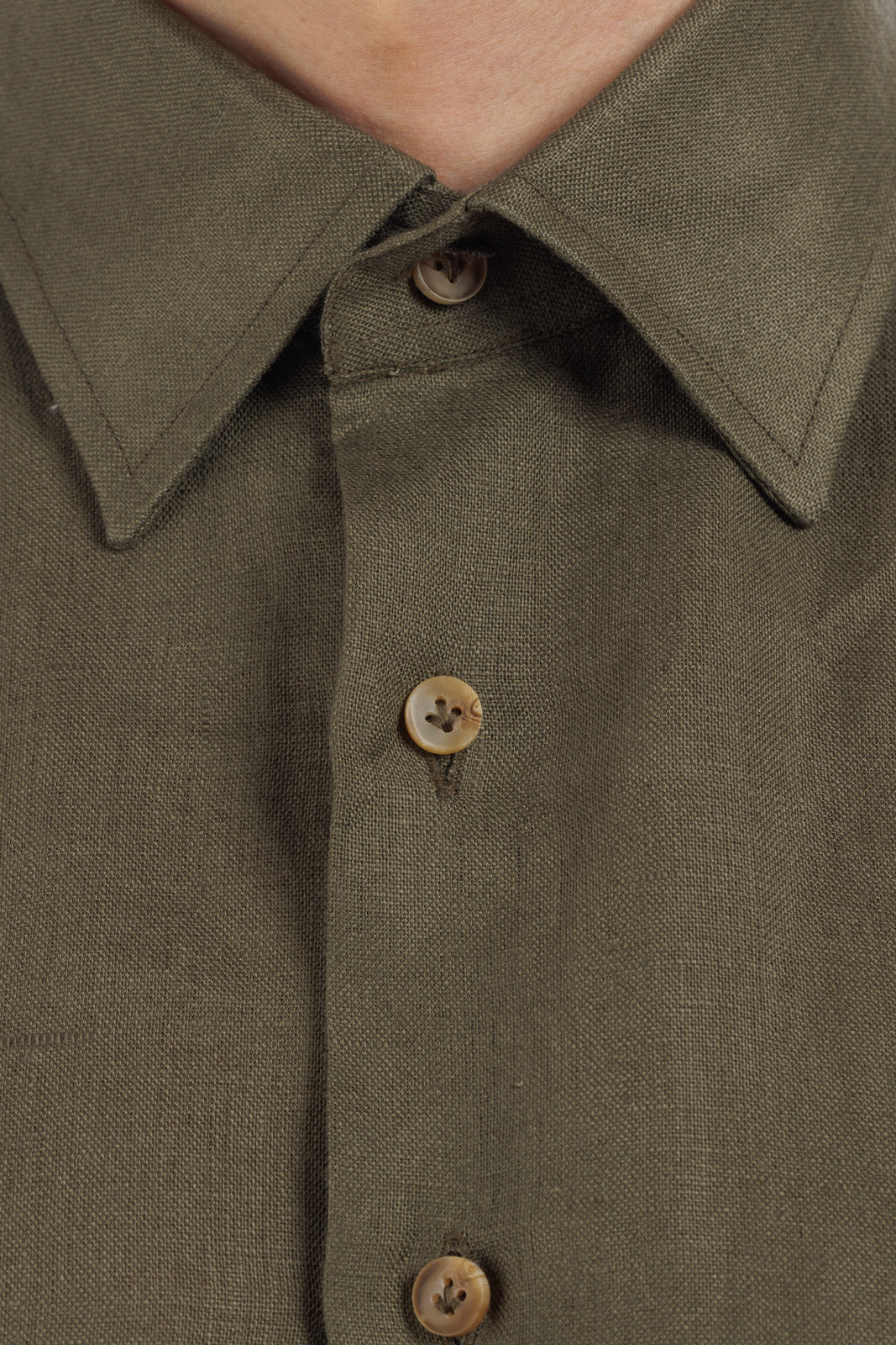 Classic Collar Linen Shirt