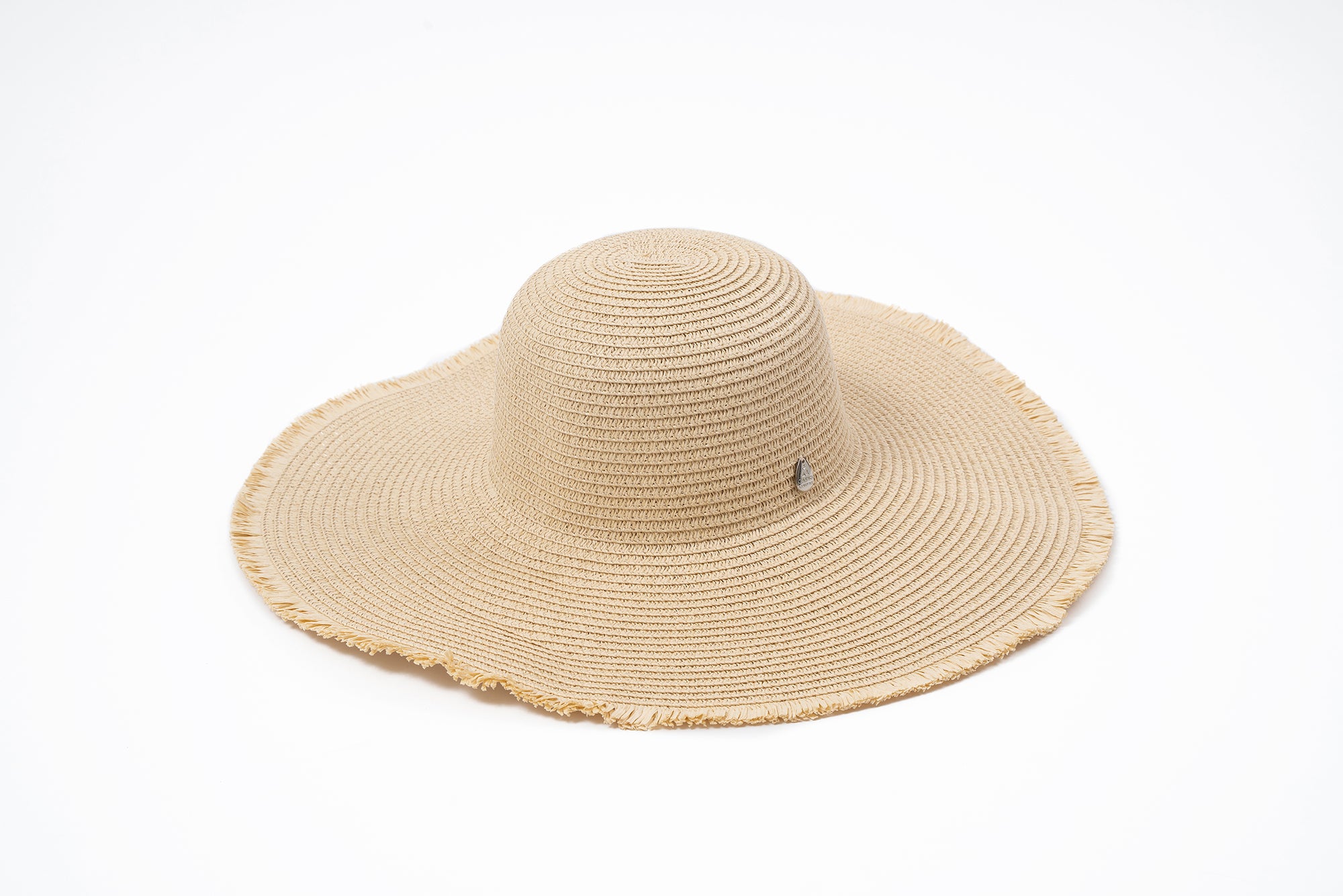 Cappello di paglia floscio con bordi arricciati
