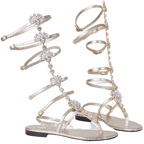 CL05A10 - Gladiator Sandals - RIVPLA / laminato platino - CAPRI LIFESTYLE READY MADE GARMENTS TRADING L.L.C