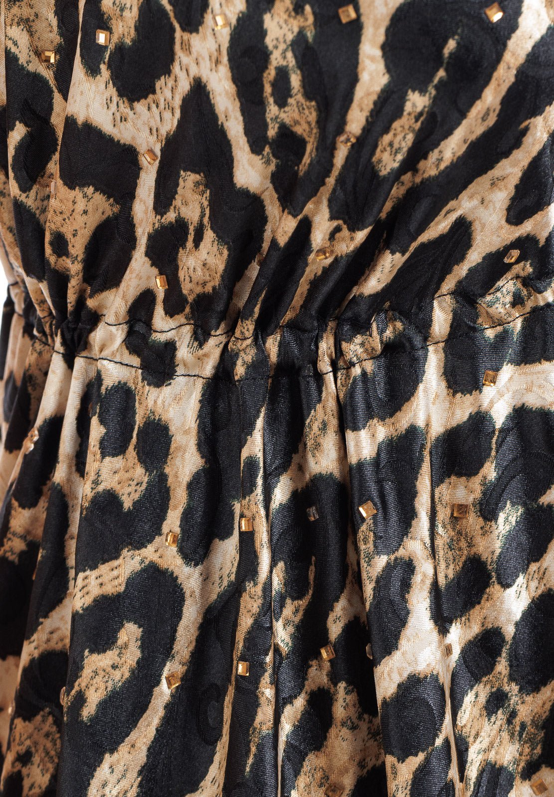 Animalier Silk Rhinestone Dress