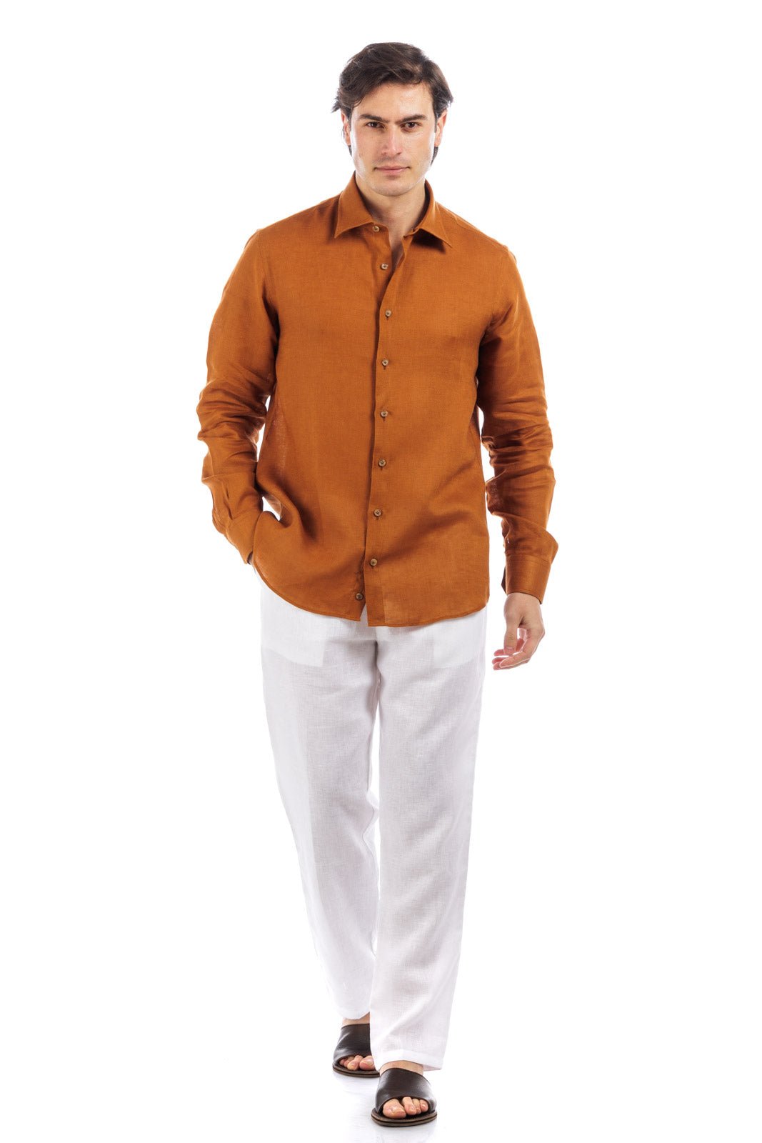 Classic Collar Linen Shirt