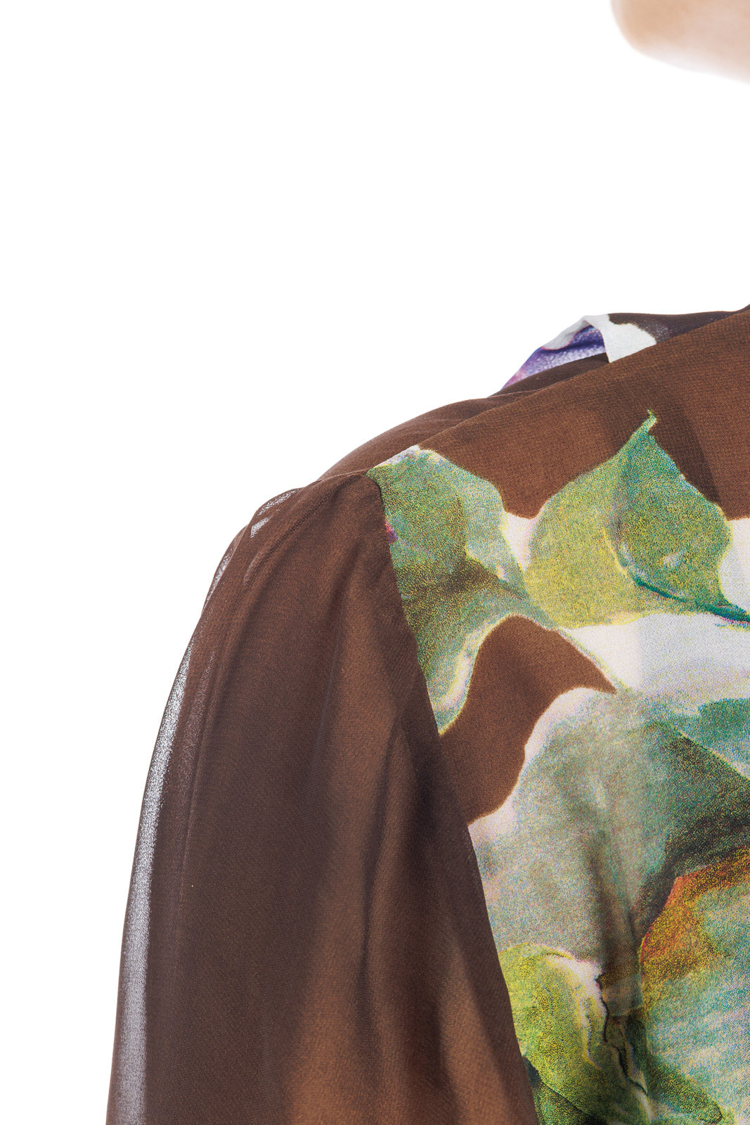 Silk Chiffon Flowery Robe
