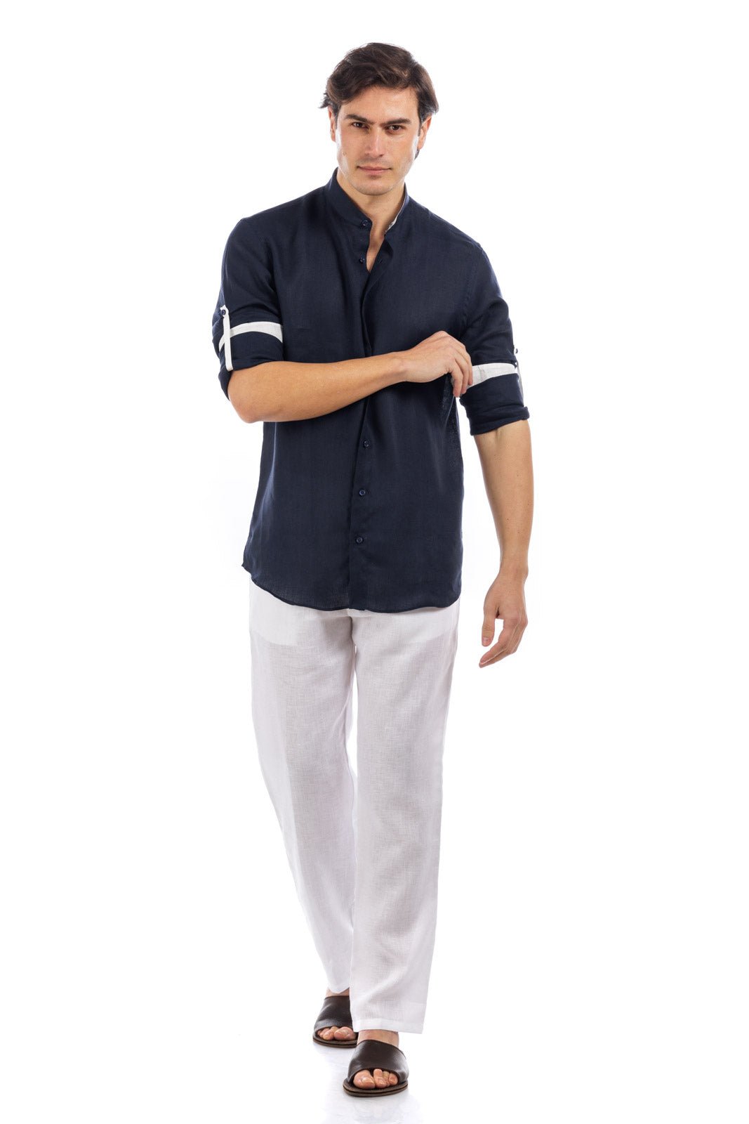 Contrast Linen Shirt