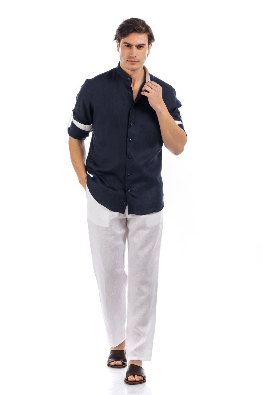 Contrast Linen Shirt