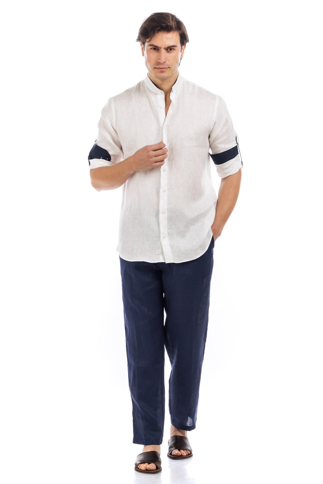 Contrast Linen Shirt