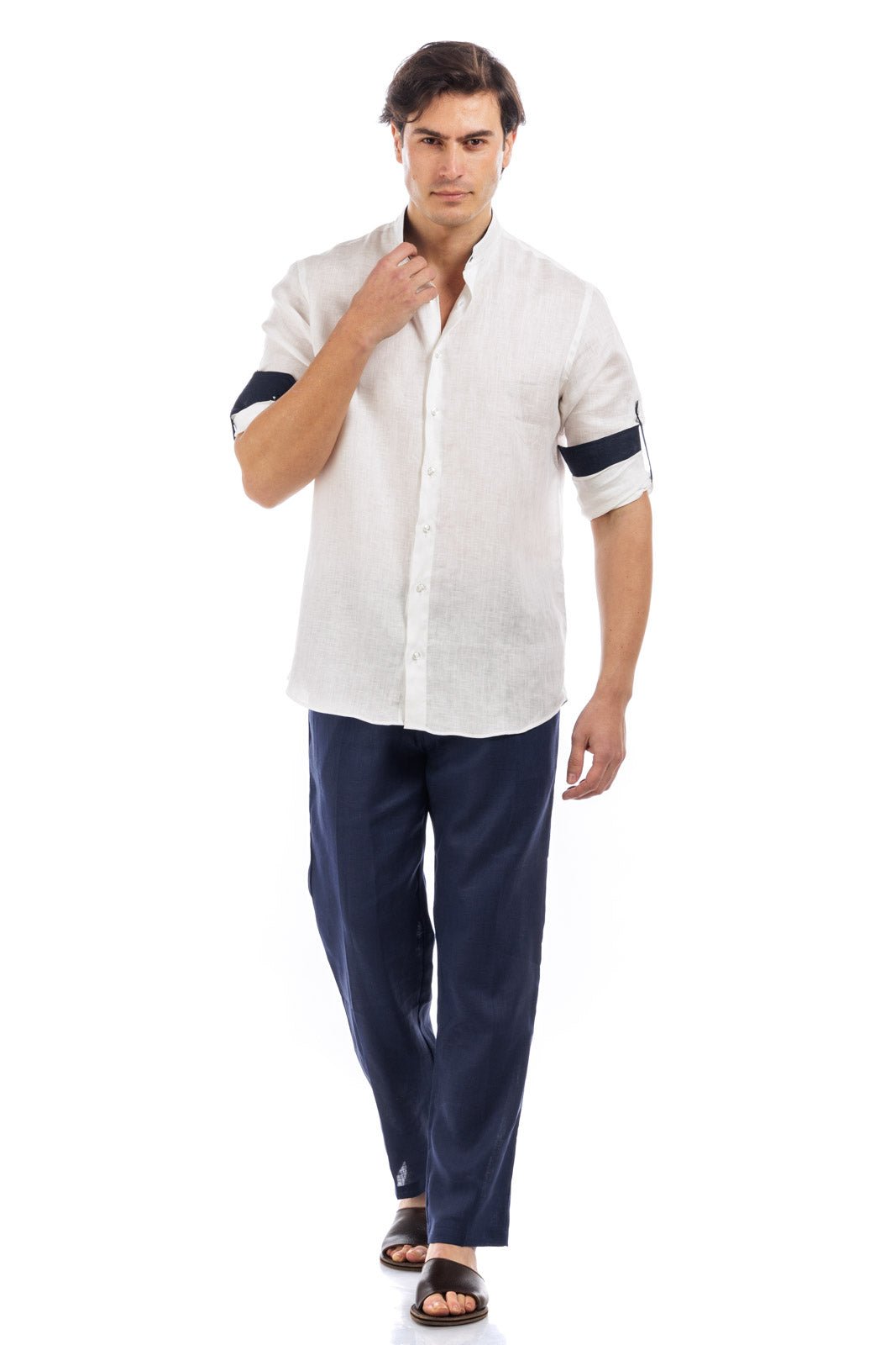 Contrast Linen Shirt