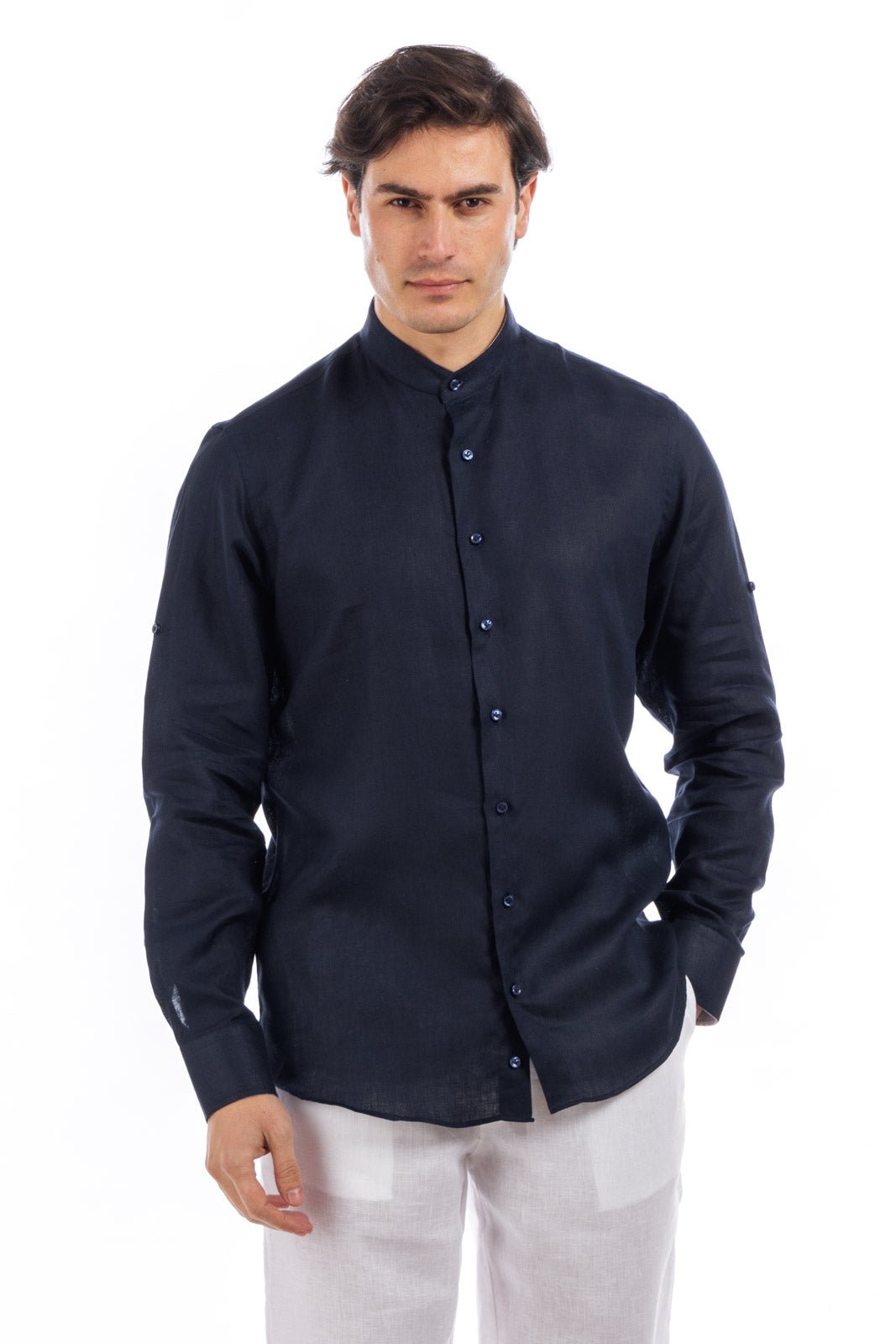 Contrast Linen Shirt