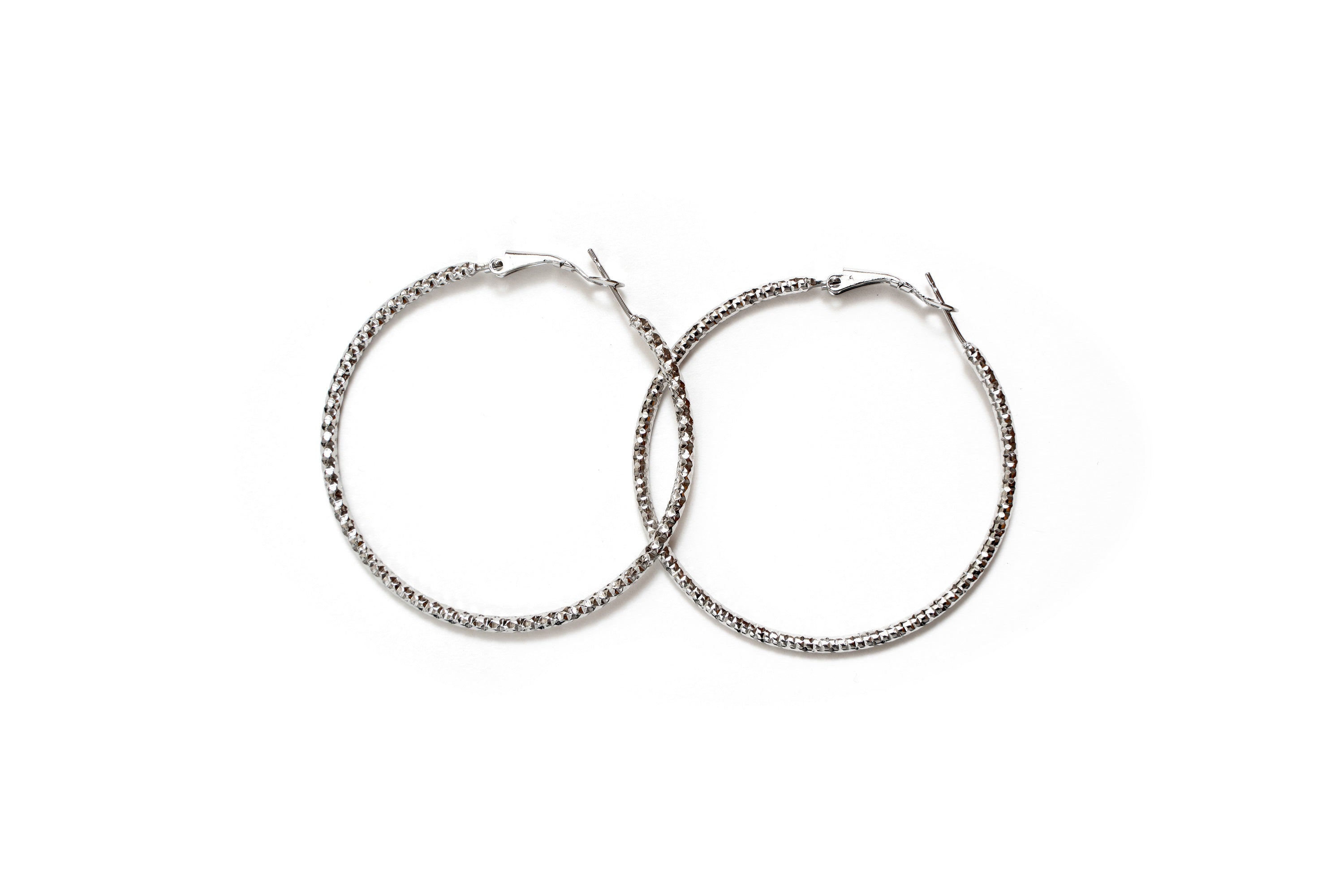 Diamond Cut Hoop Earrings
