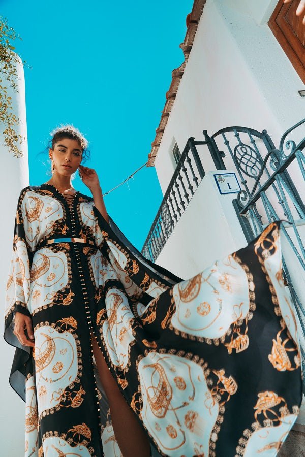 Elegante caftano in seta