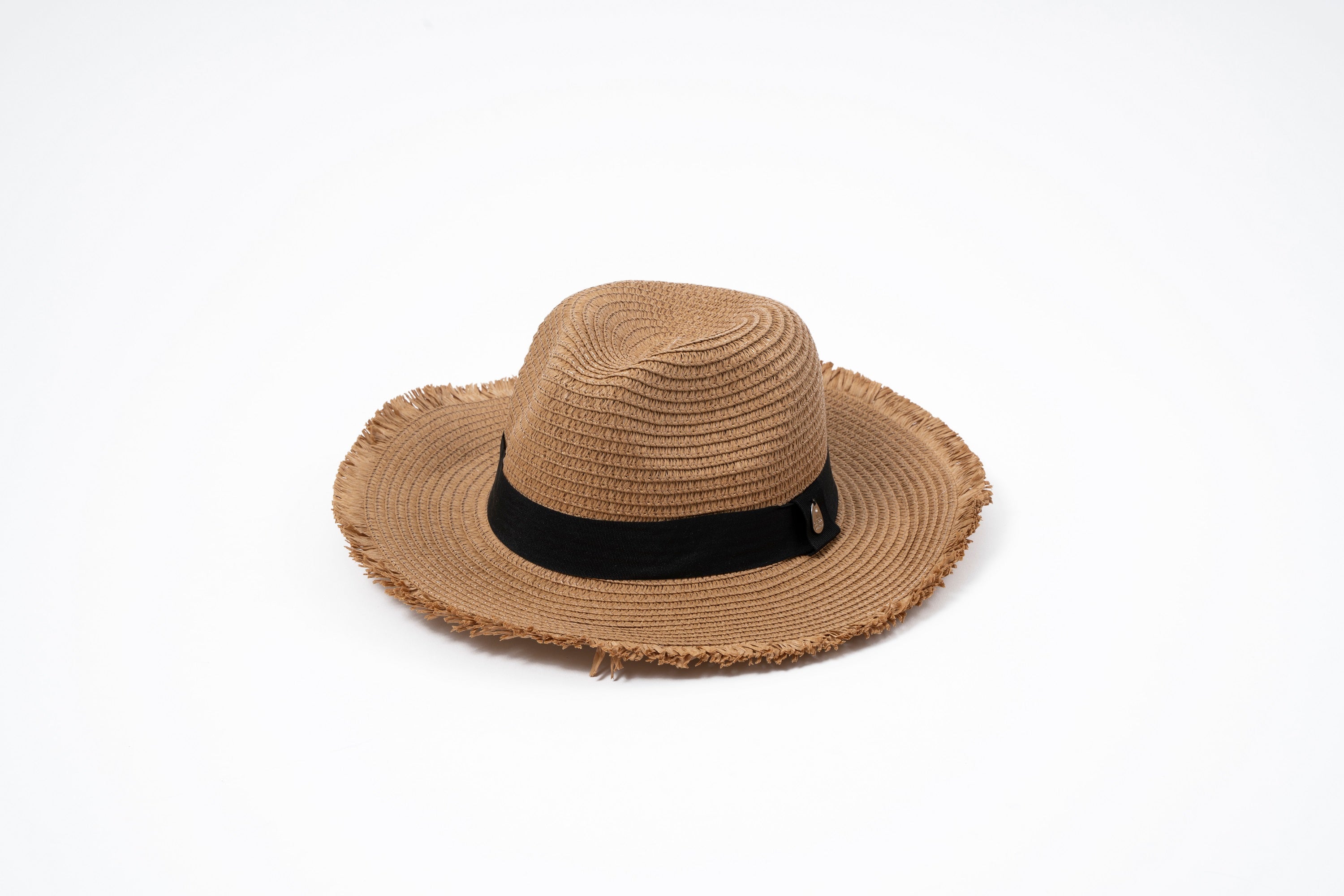 Fedora Straw Hat with Frill Edges