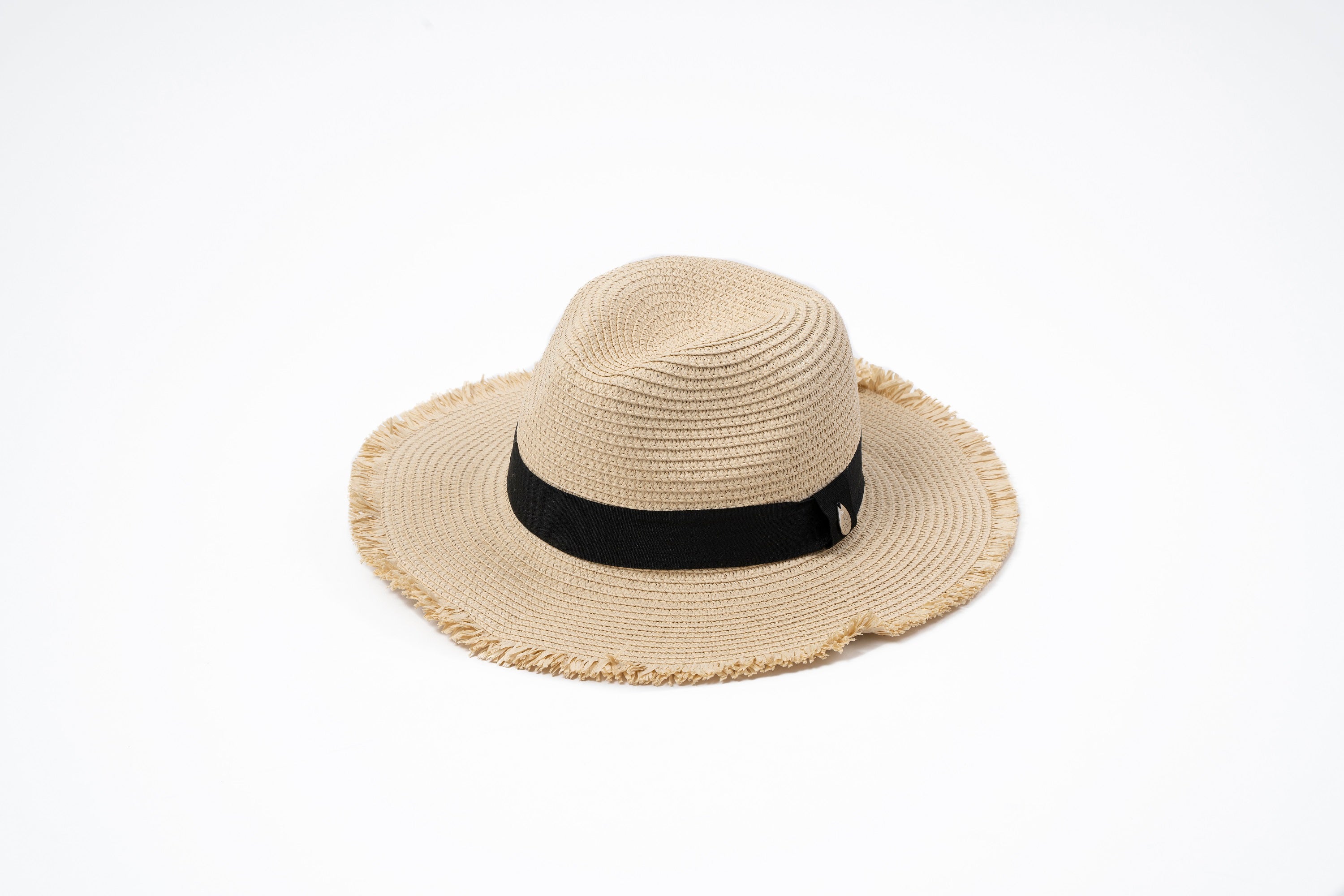 Fedora Straw Hat with Frill Edges