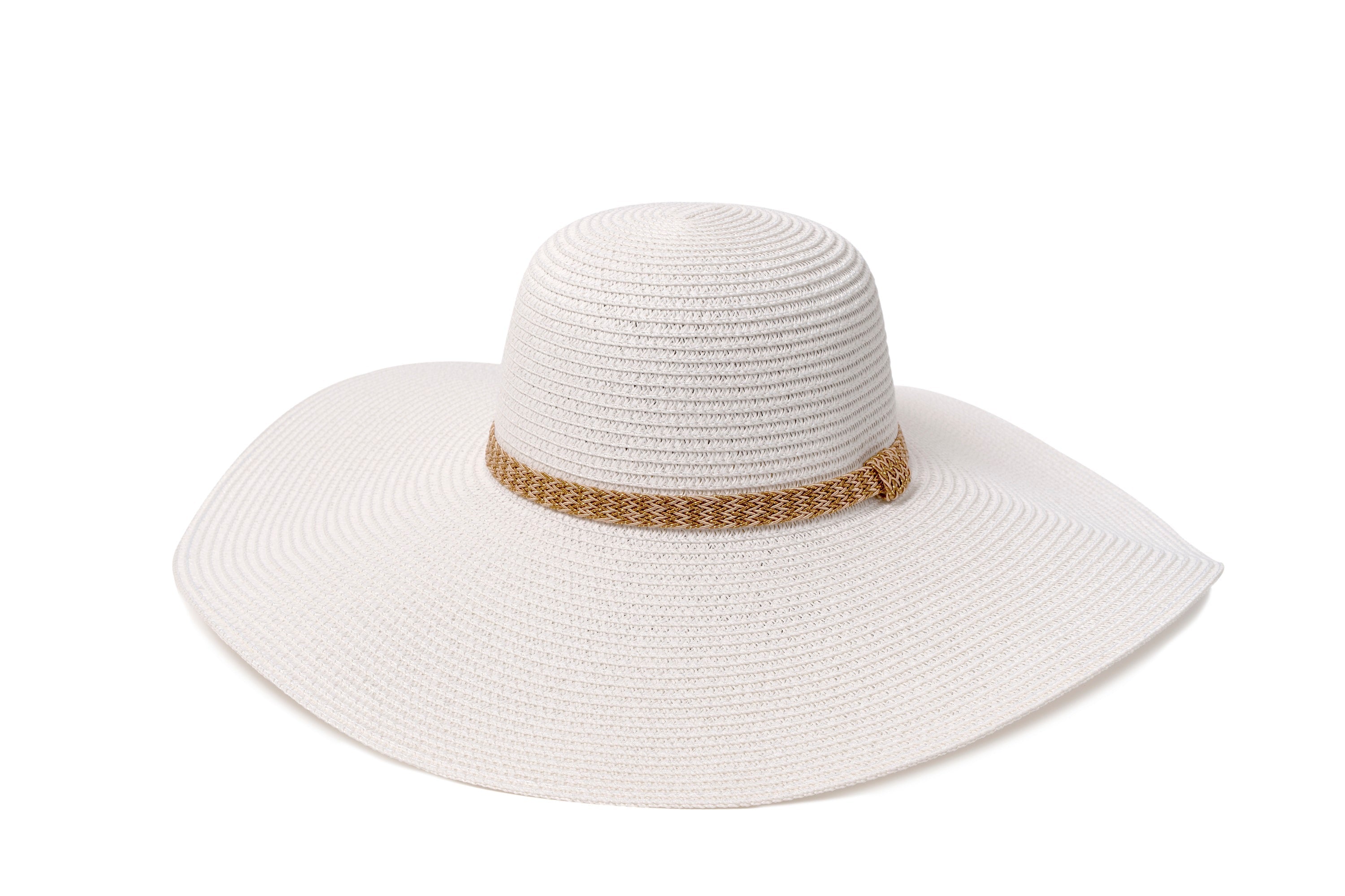 Floppy Straw Hat with Belt