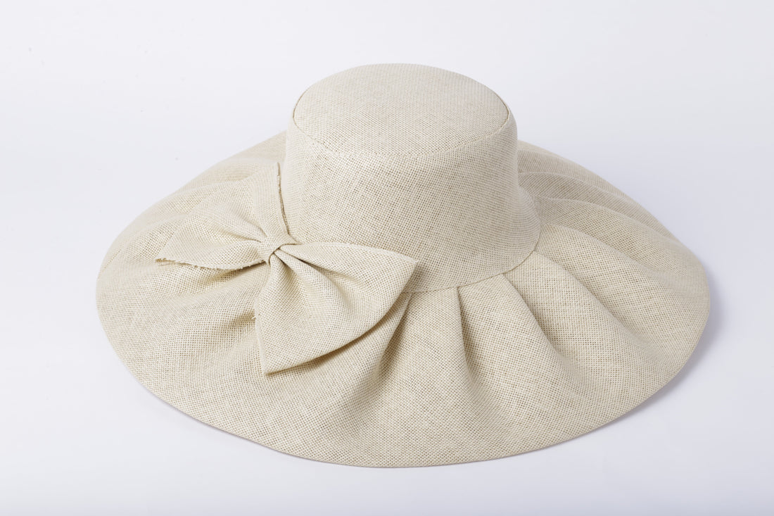 Floppy Straw Hat with Bow
