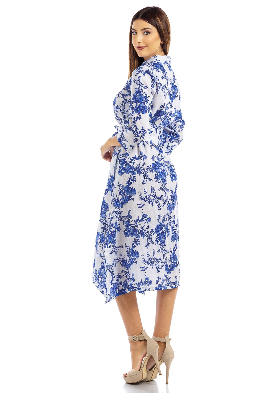 Flowery Flowy Linen Dress