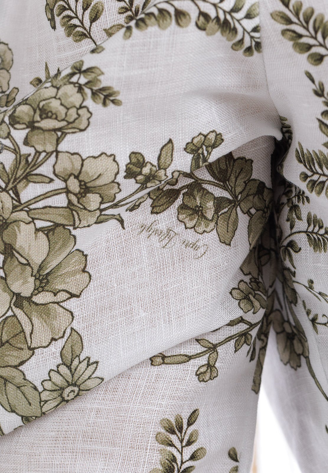 Flowery Linen Blouse