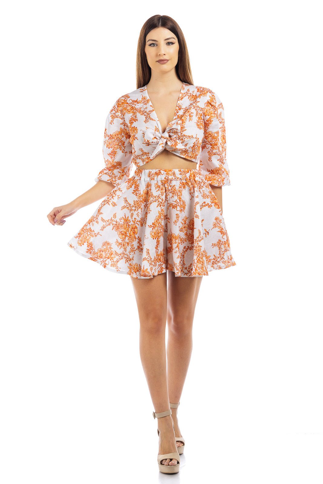 Flowery Linen Blouse