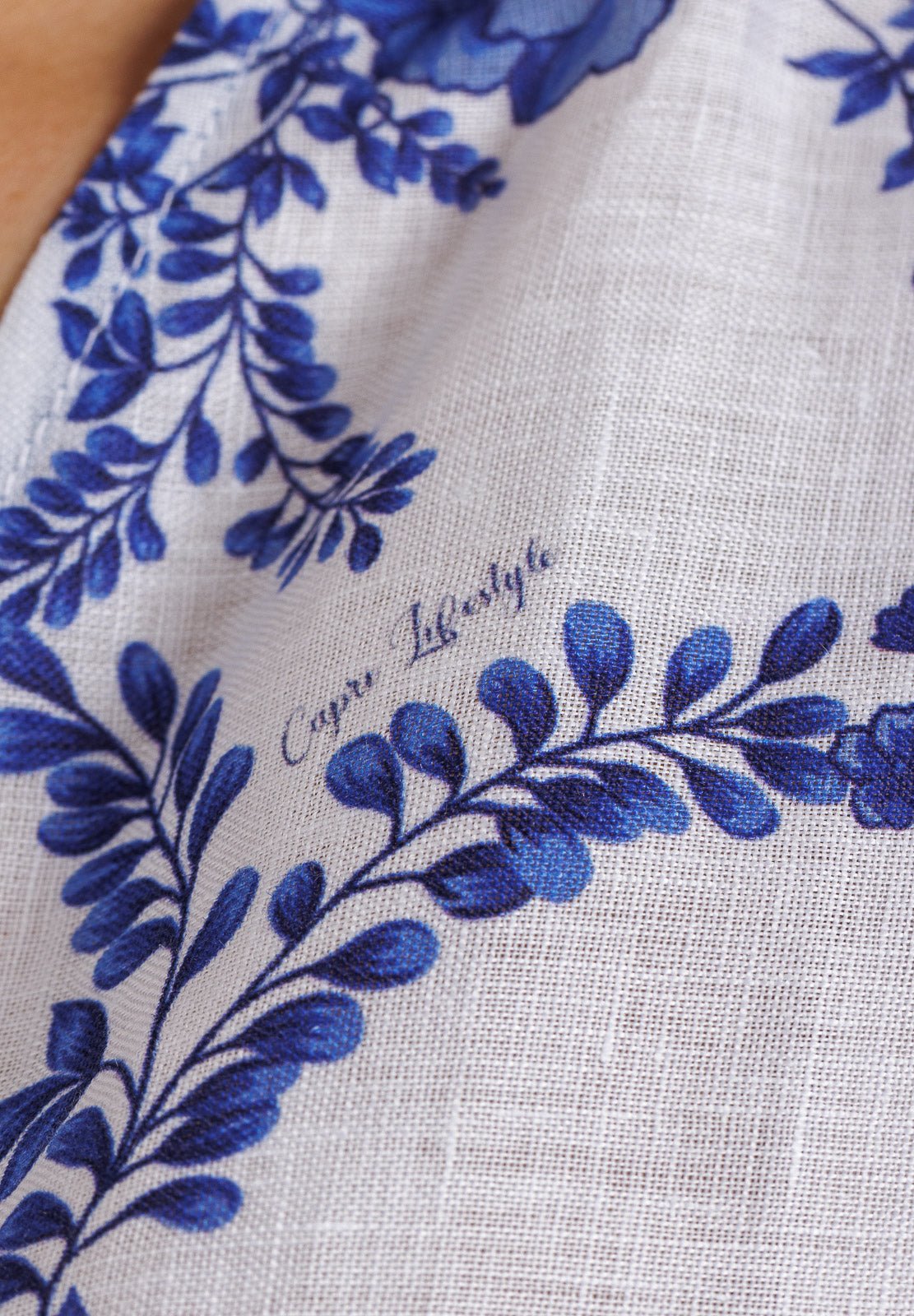 Flowery Linen Blouse