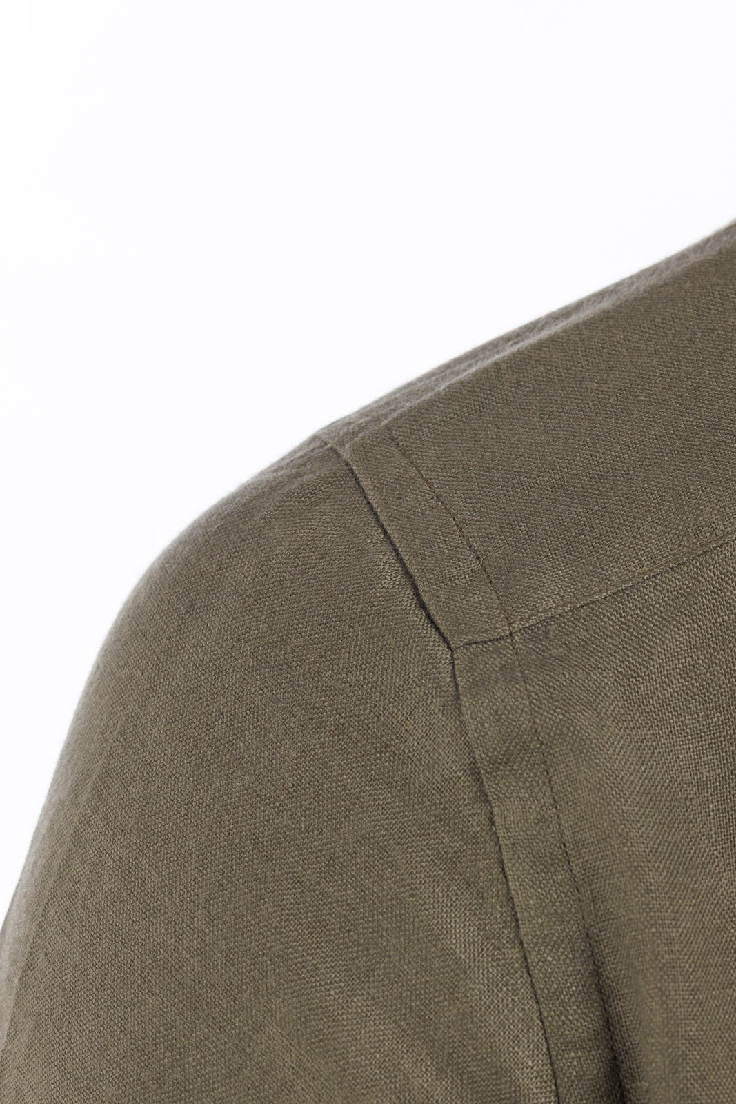 Korean Collar Linen Shirt