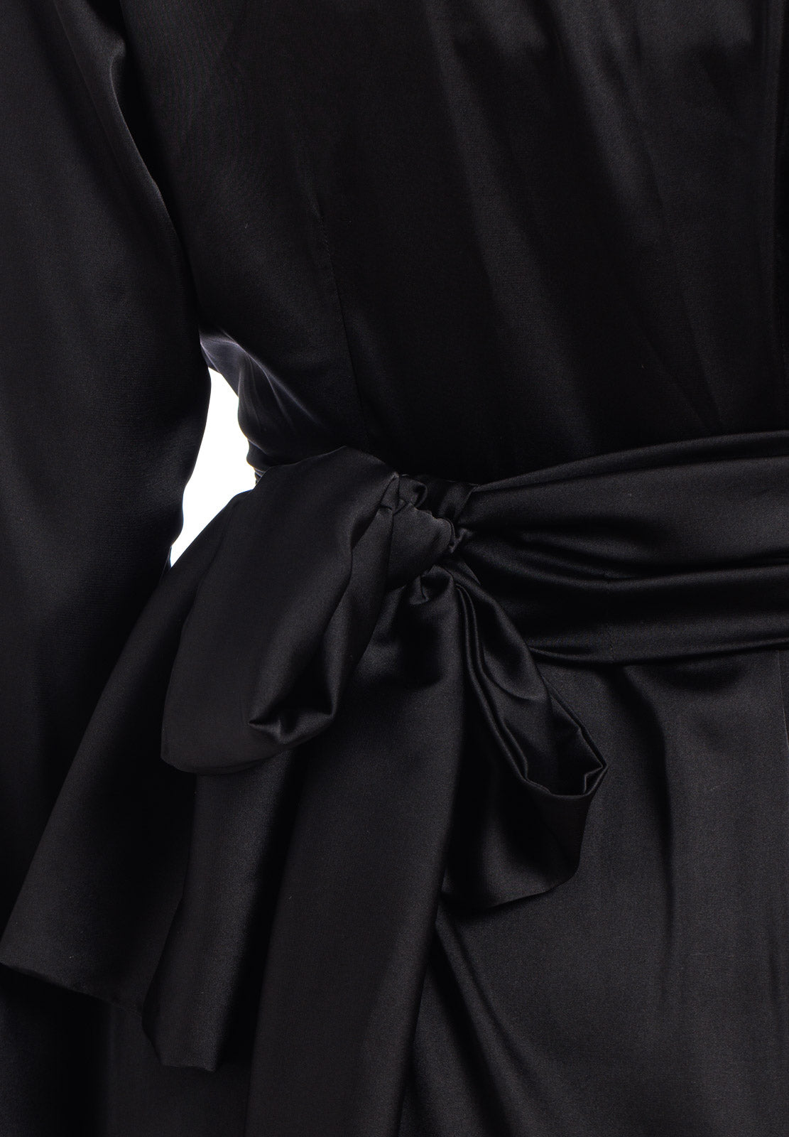 Abito lungo in seta tinta unita