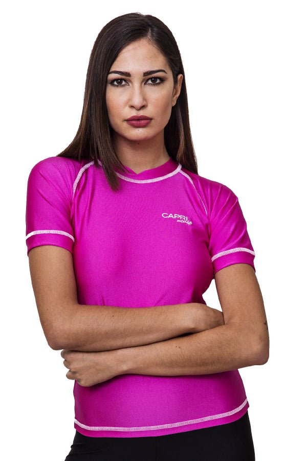 LRV13-Women Plain Rashvest Short Sleeves - CAPRI LIFESTYLE READY MADE GARMENTS TRADING L.L.C