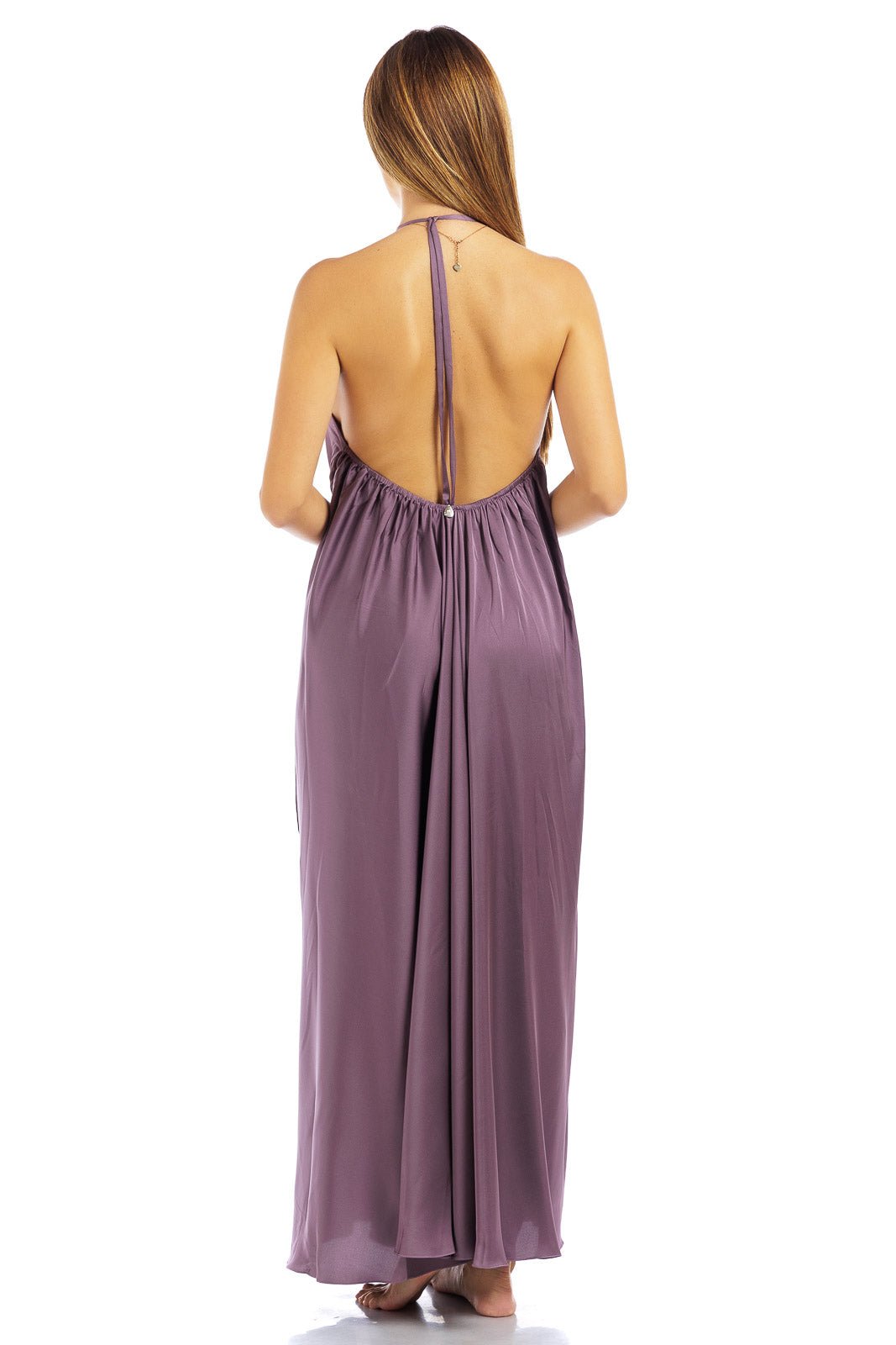 Abito Bareback in seta tinta unita