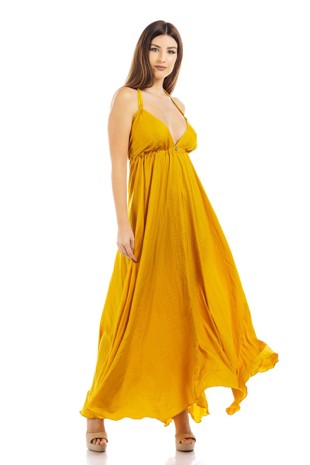 Plain Silk Crepe Dress