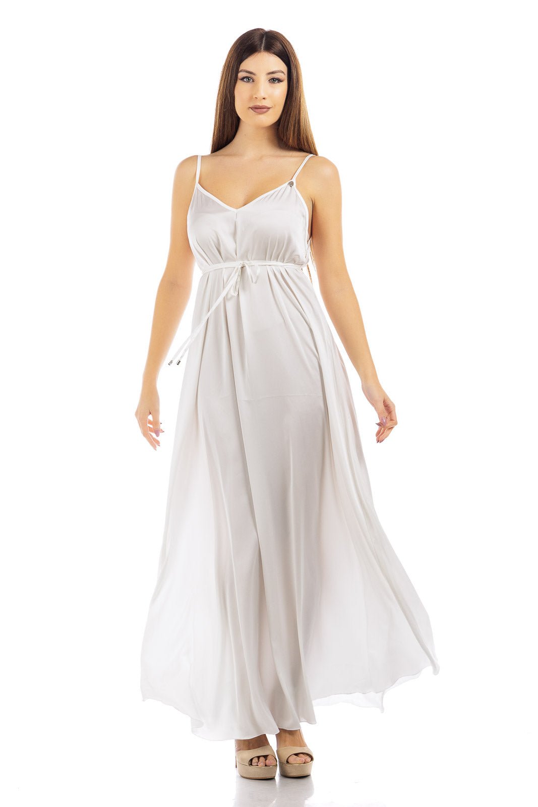 Abito in seta tinta unita