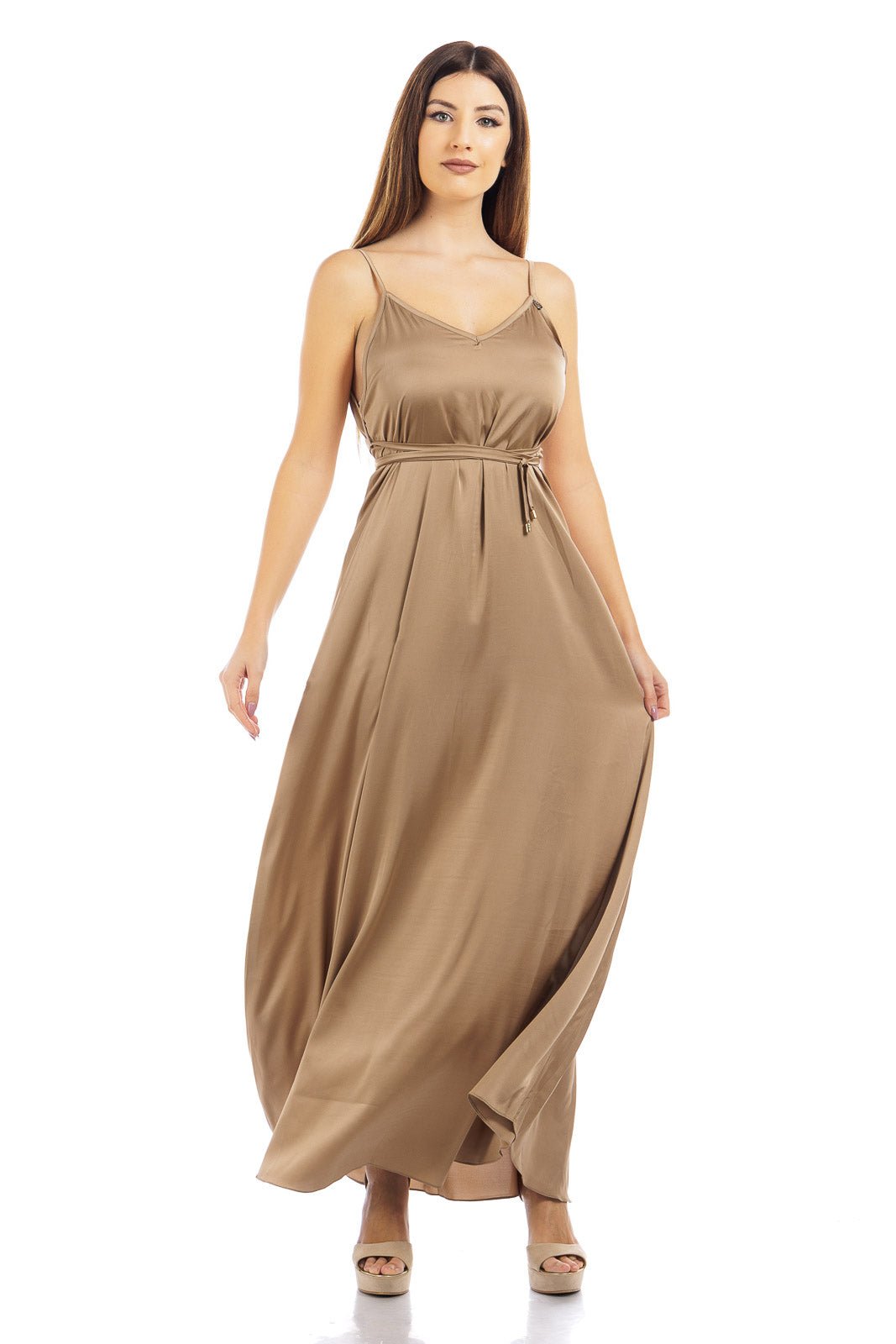 Abito in seta tinta unita