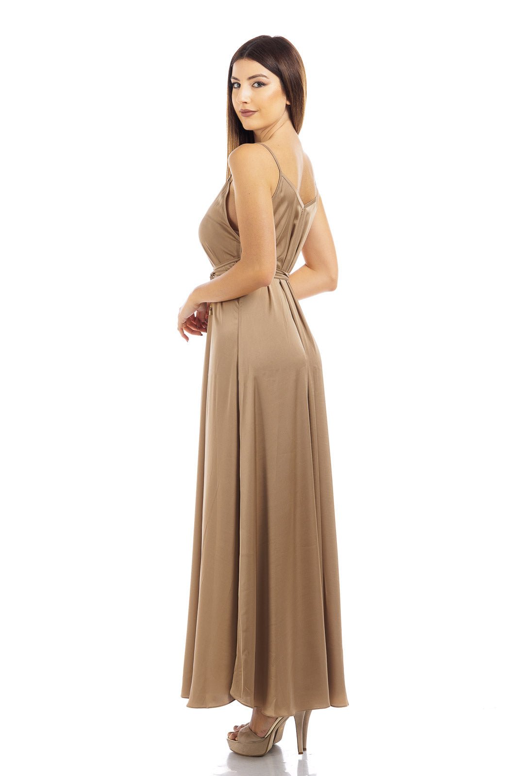 Abito in seta tinta unita