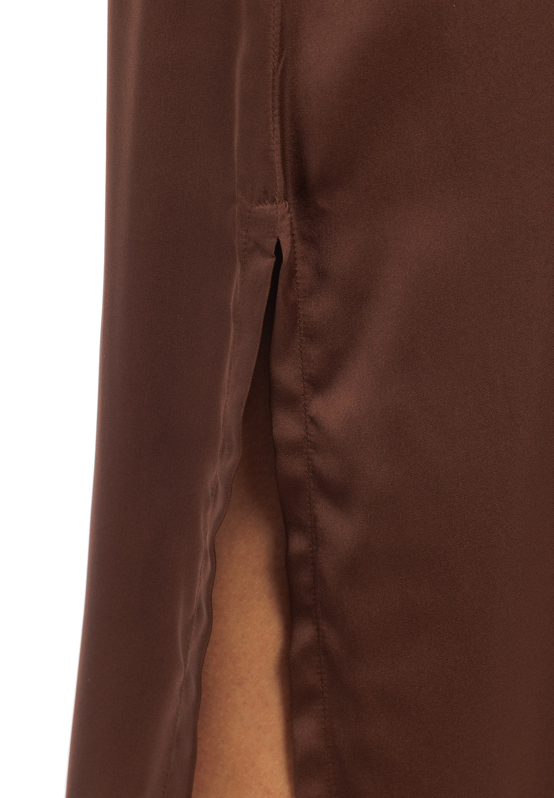 Abito in raso di seta tinta unita