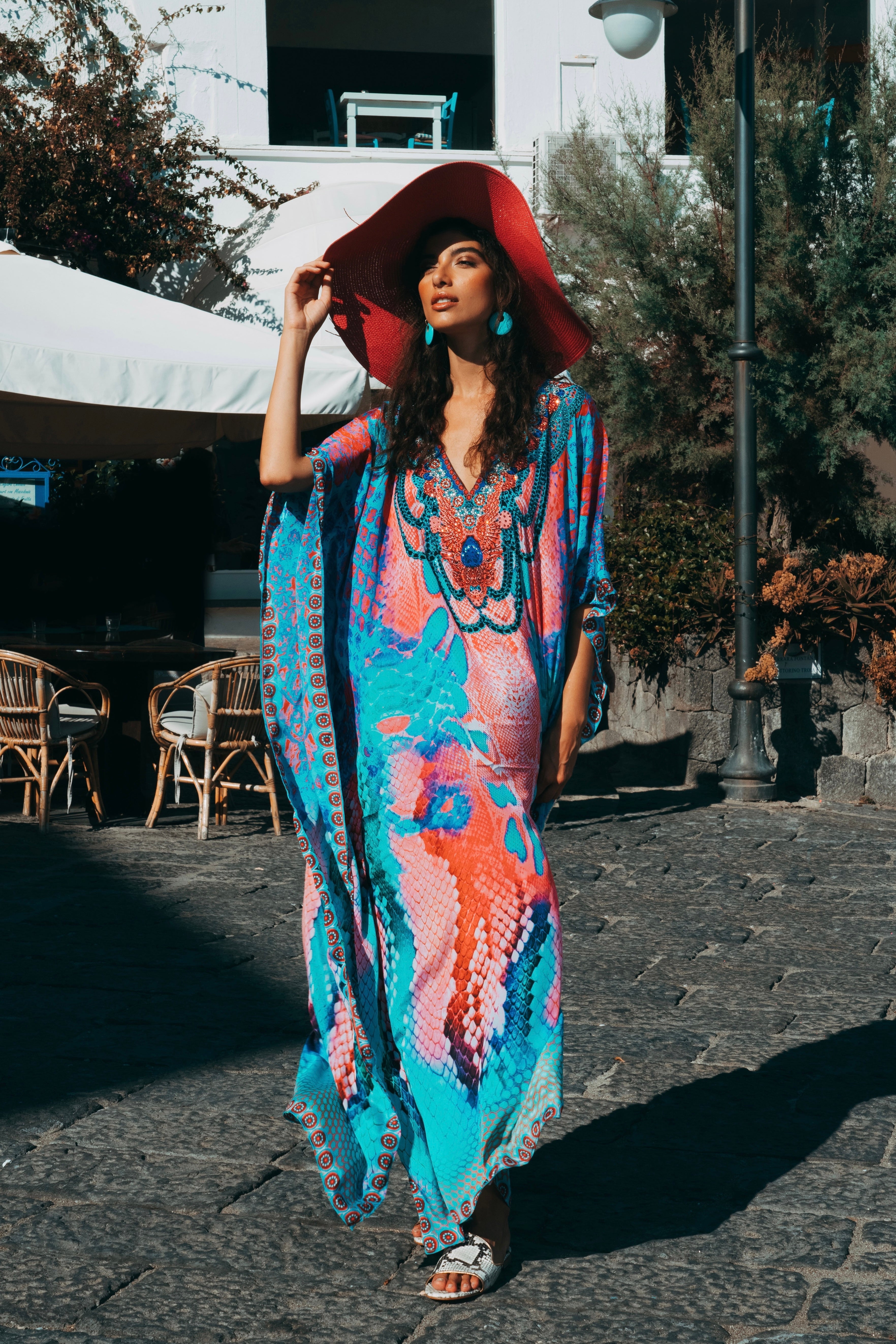 Pure Silk Kaftan by CAPRI LIFESTYLE