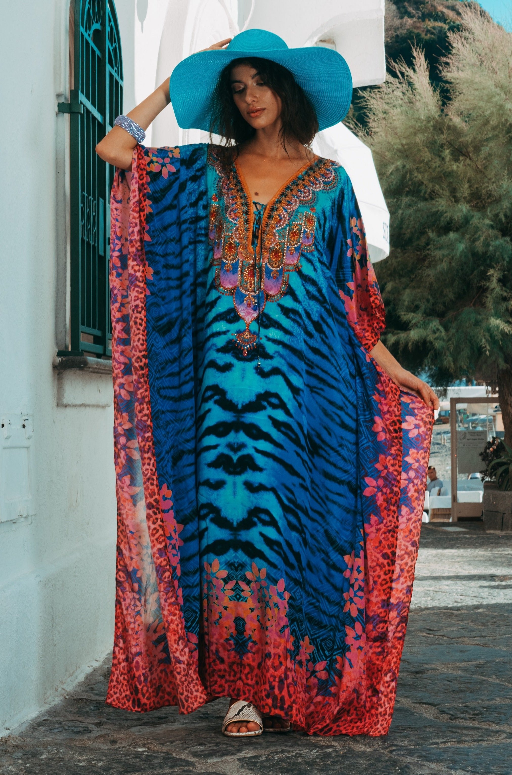 Caftano in pura seta