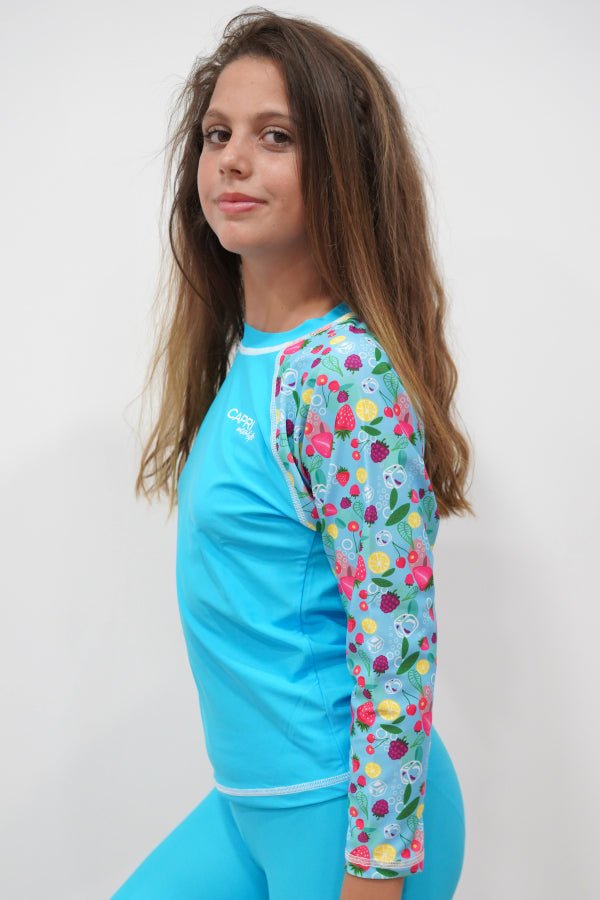GRV024-Girls Rashvest Long Sleeves - Fruits Mood - CAPRI LIFESTYLE READY MADE GARMENTS TRADING L.L.C
