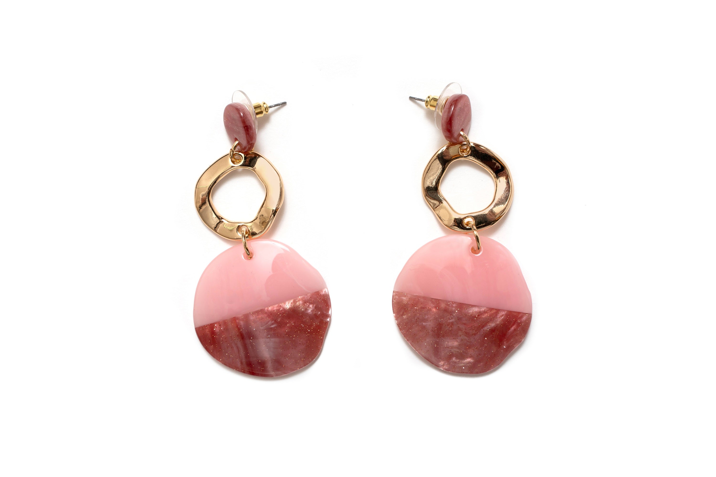 Round Resin Ring Earrings