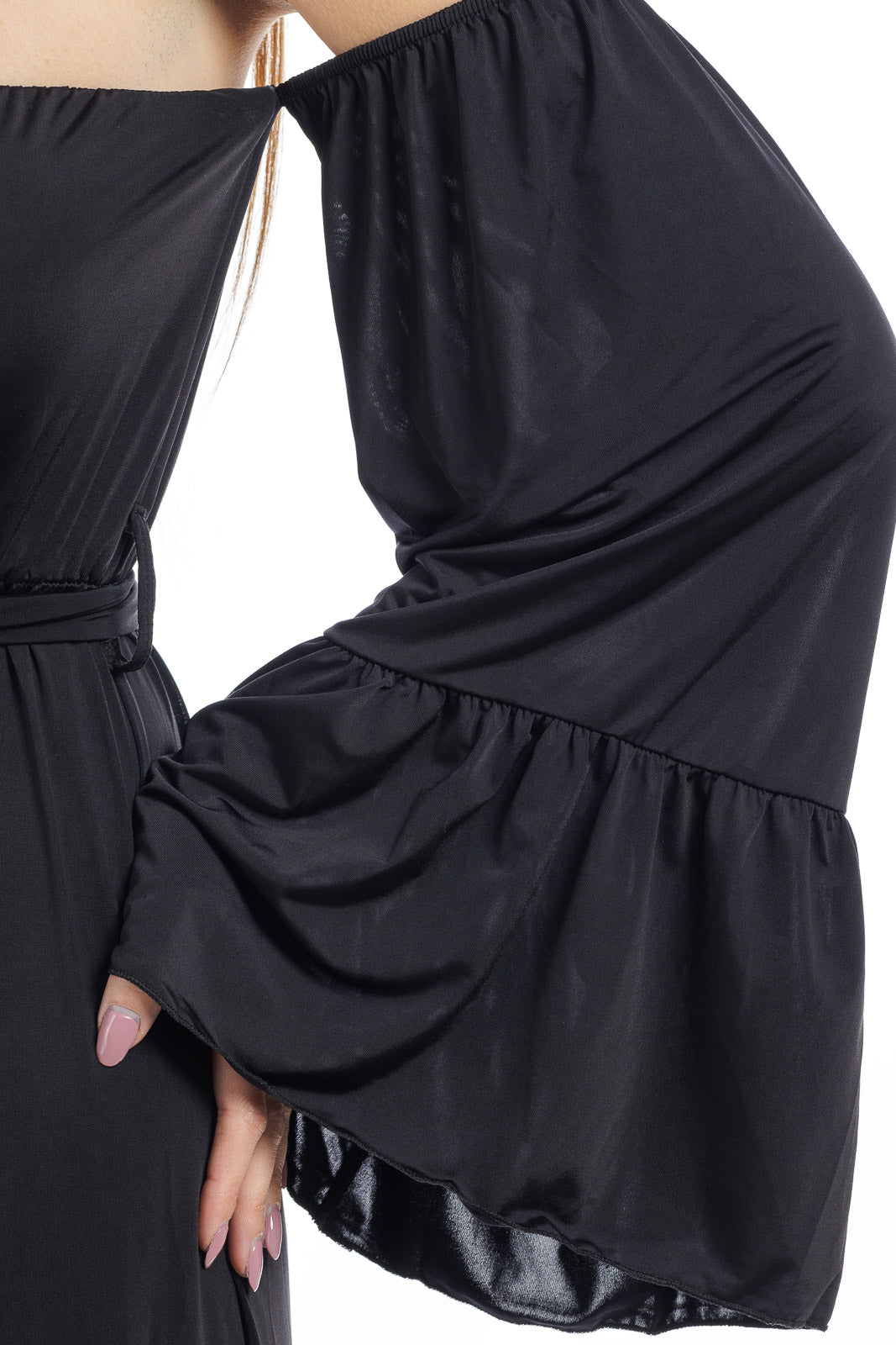 Abito lungo da spiaggia a maniche lunghe