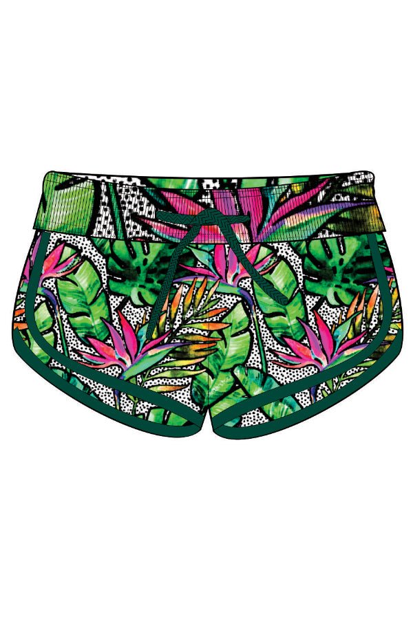 BCP014-Girls Tactel Beach Shorts - Beach Party Mood - CAPRI LIFESTYLE READY MADE GARMENTS TRADING L.L.C