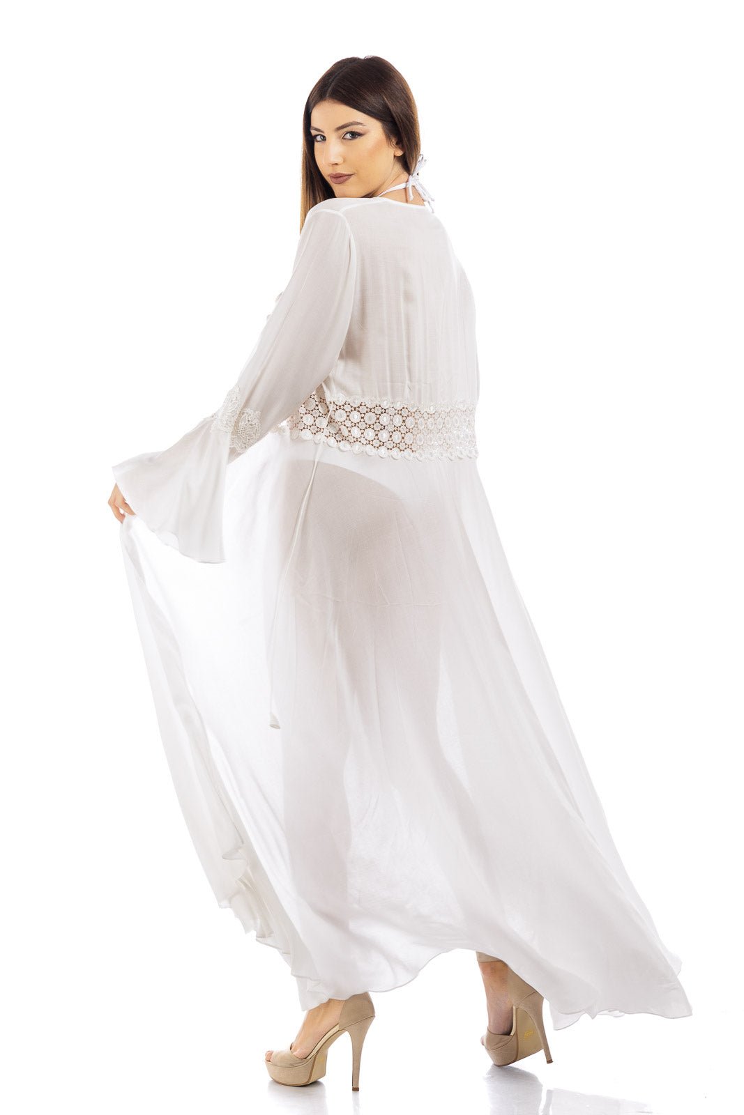 Abito avvolgente in chiffon