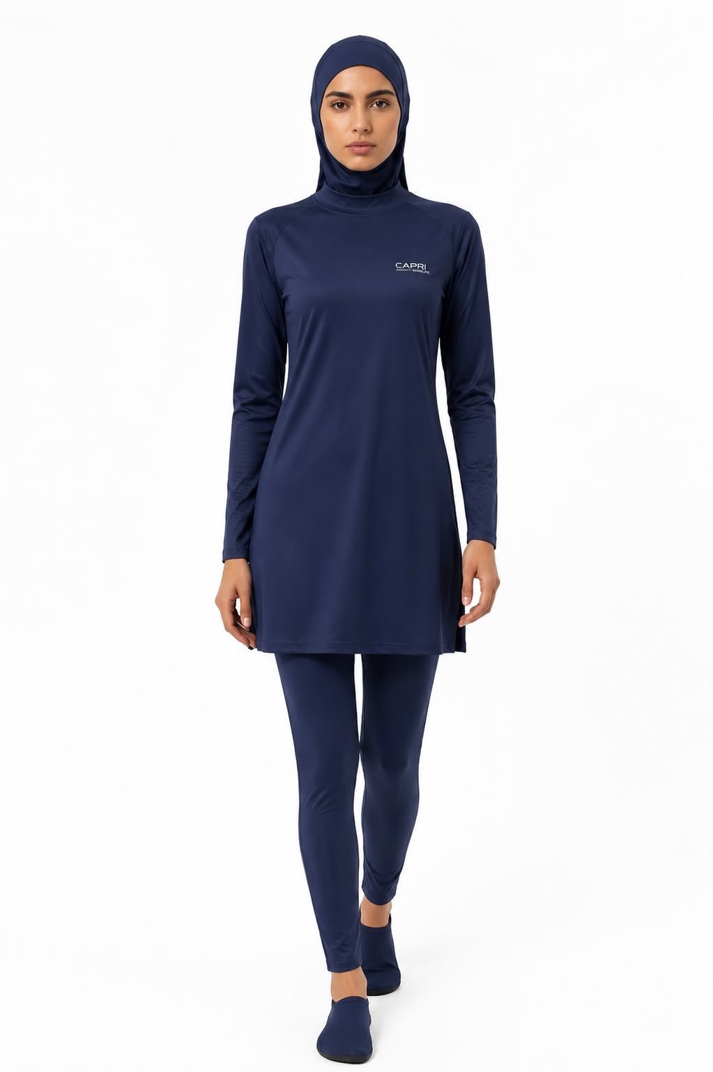 CAPRI Waterlife Modest Swim Tunic with Hood – UV Protection | Water Park &amp; Beach Swimwear
