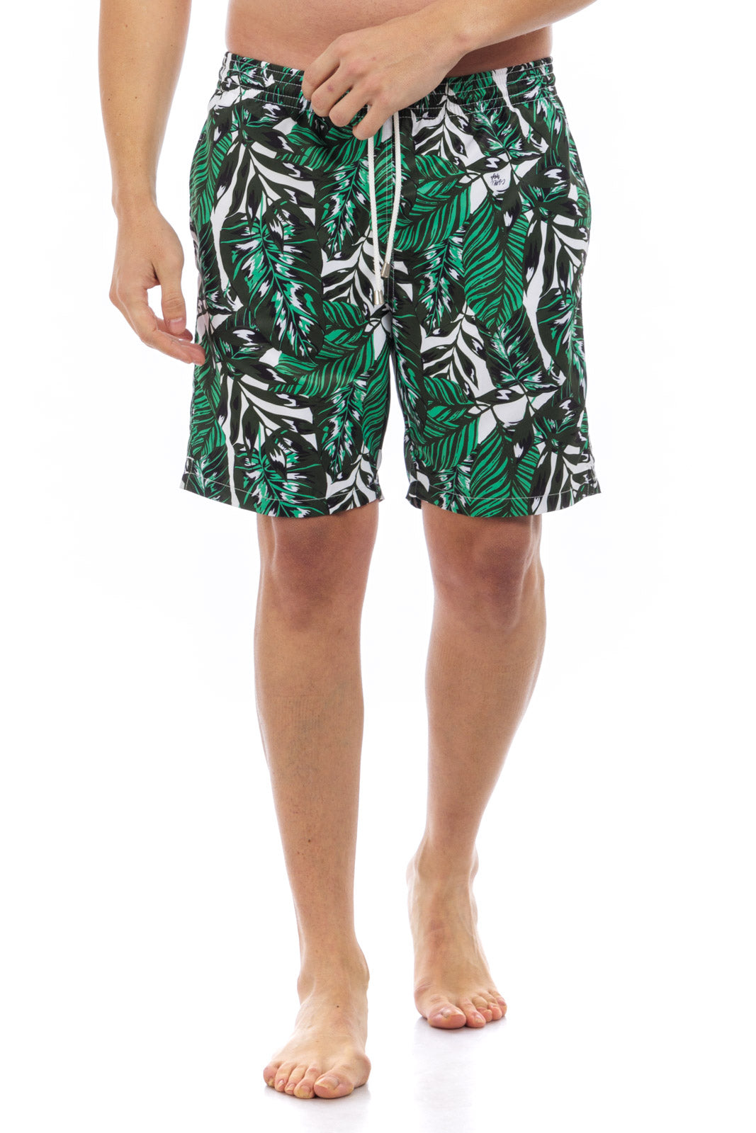 Leaf Printed Swim Shorts