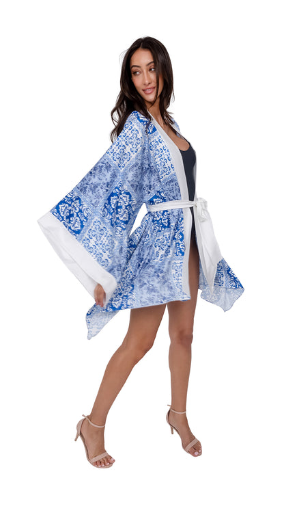 AMALFI Short Robe With belt