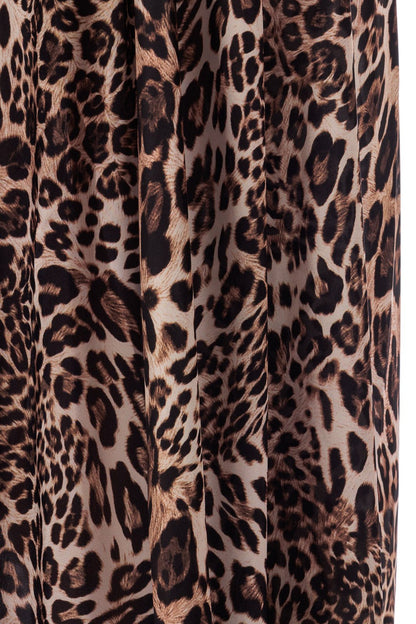 Animalier Silk Long Robe