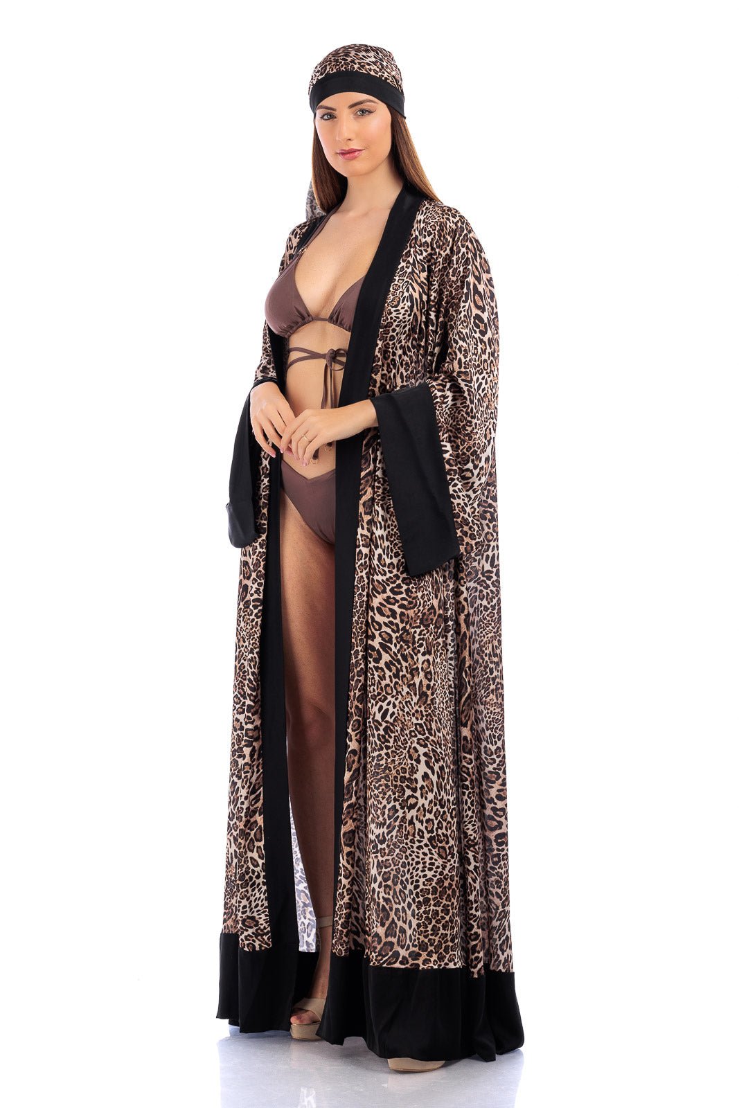 Animalier Silk Long Robe