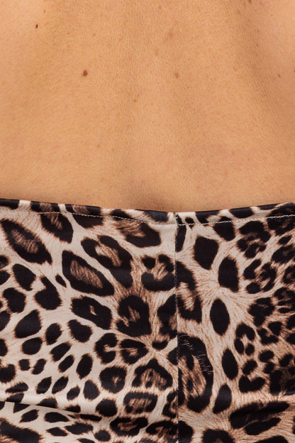 Animalier Twisted Gathered Waist Long Dress