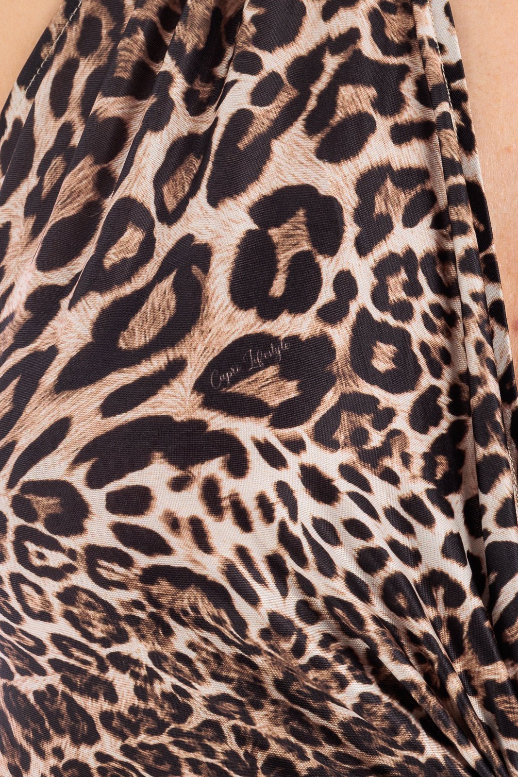 Animalier Twisted Gathered Waist Long Dress