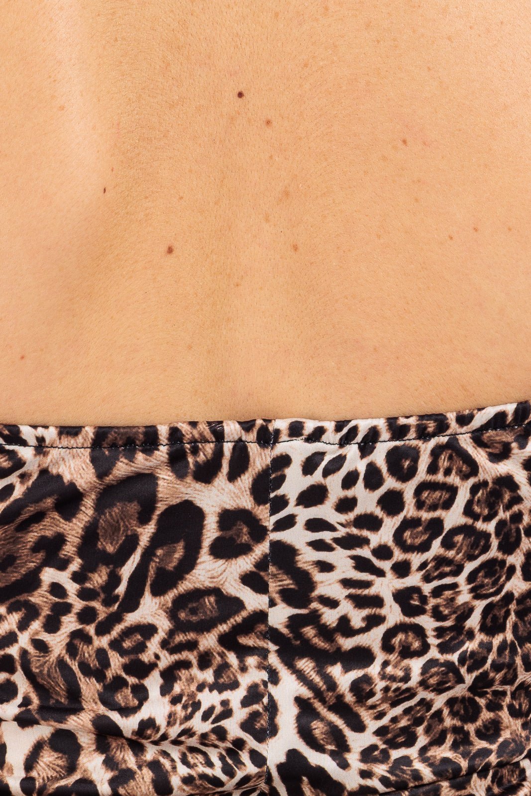 Animalier Twisted Gathered Waist Short Dress