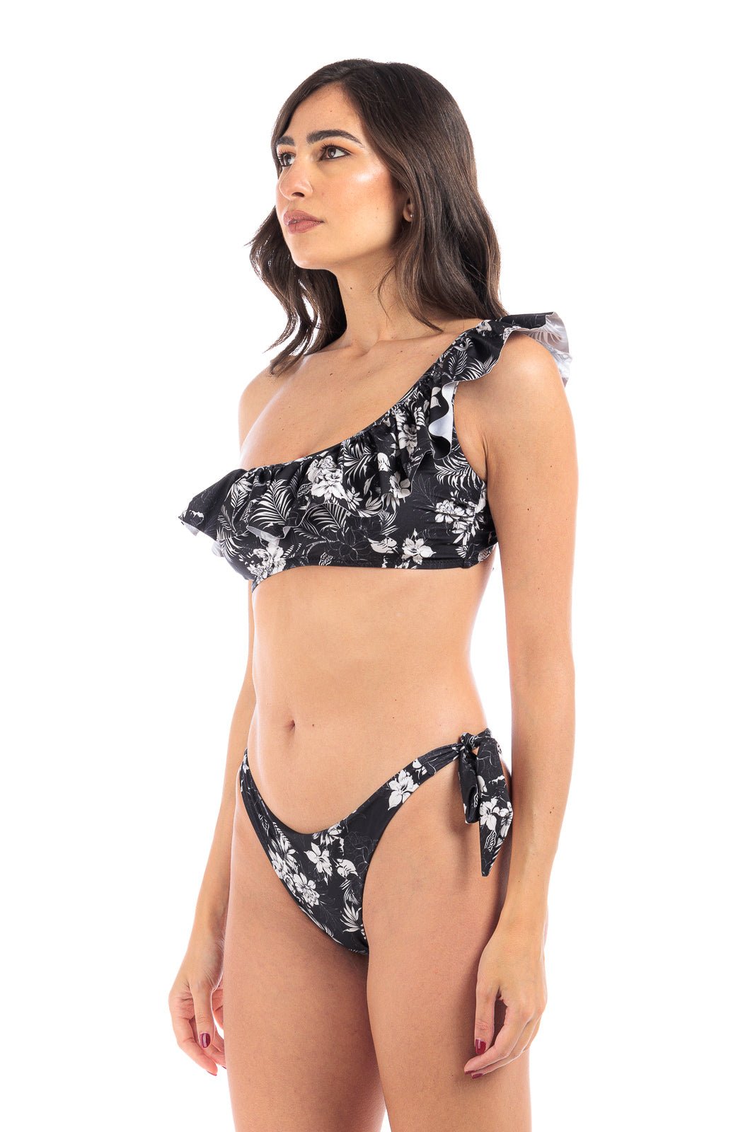 Black one-shoulder two-piece bikini set - Bikini Collection - by CAPRI LIFESTYLE