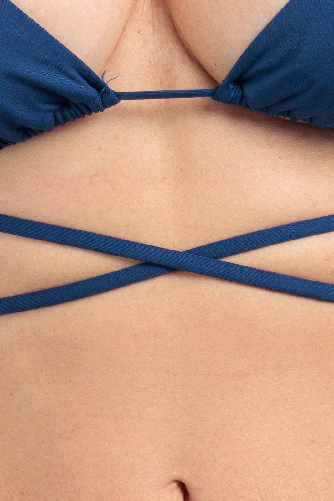 Blue color Micro Fiber Classic Triangle with Side-Tie Bikini Set - Basic - Bikini Collection - by CAPRI LIFESTYLE